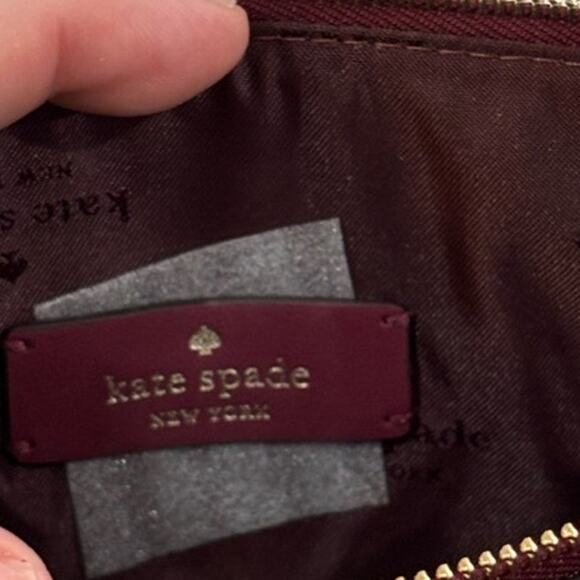 Kate Spade Double Zip Cameron Crossbody Saffiano Leather Blackberry - Picture 6 of 9